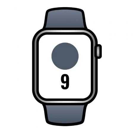 Apple Watch Series 9 GPS + Cellular 45mm Caja Acero Plata Correa Azul Tempestad S/M - Neutro Carbono Apple Watch Series 9 GPS + Cellular 45mm Caja Acero Plata Correa Azul Tempestad S/M - Neutro Carbono